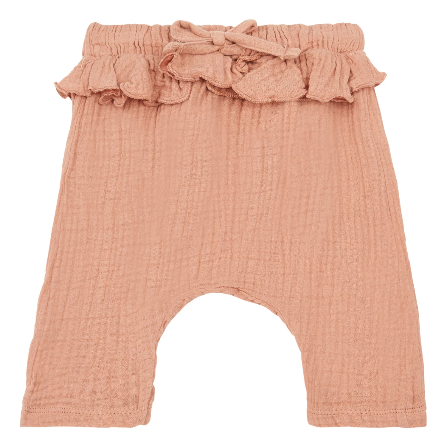 Frill Cotton Muslin Harem Trousers Dusty Pink Emile et Ida Fashion Baby 1 Frill Cotton Muslin Harem Trousers Dusty Pink Emile et Ida Fashion Baby