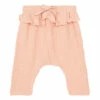 Frill Cotton Muslin Harem Trousers Peach Emile et Ida Fashion Baby