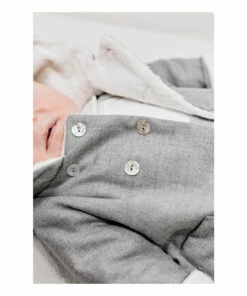 Fur Flannel Coat Heather grey Tartine et Chocolat Fashion Baby -Baby Tops Elegant Store fur flannel coatfur flannel coat heather grey tartine et chocolat fashion baby 2