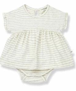 Gala Striped Dress Beige 1+ in the family Fashion Baby