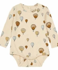 Galileo Organic Cotton Baby Bodysuit Beige Soft Gallery Fashion Baby