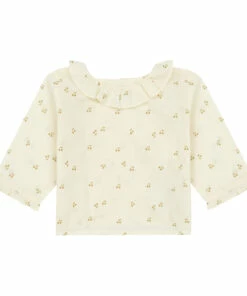 Ganiti Cherry Blouse Ecru Bonpoint Fashion Baby