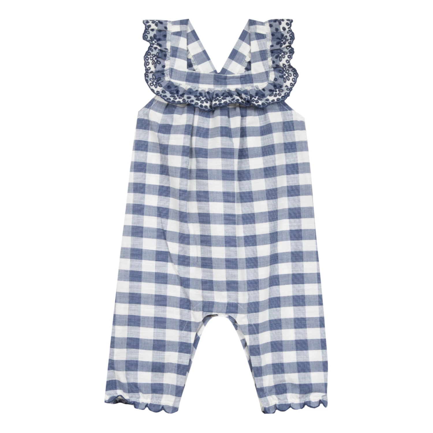 Gingham Jumpsuit Navy blue Tartine et Chocolat Fashion Baby 1 Gingham Jumpsuit Navy blue Tartine et Chocolat Fashion Baby