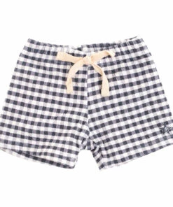 Gingham Swim Trunks Blue Tocoto Vintage Fashion Baby