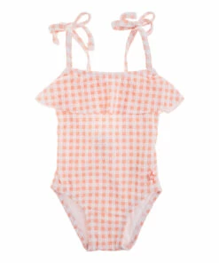 Gingham Swimsuit Pale pink Tocoto Vintage Fashion Baby