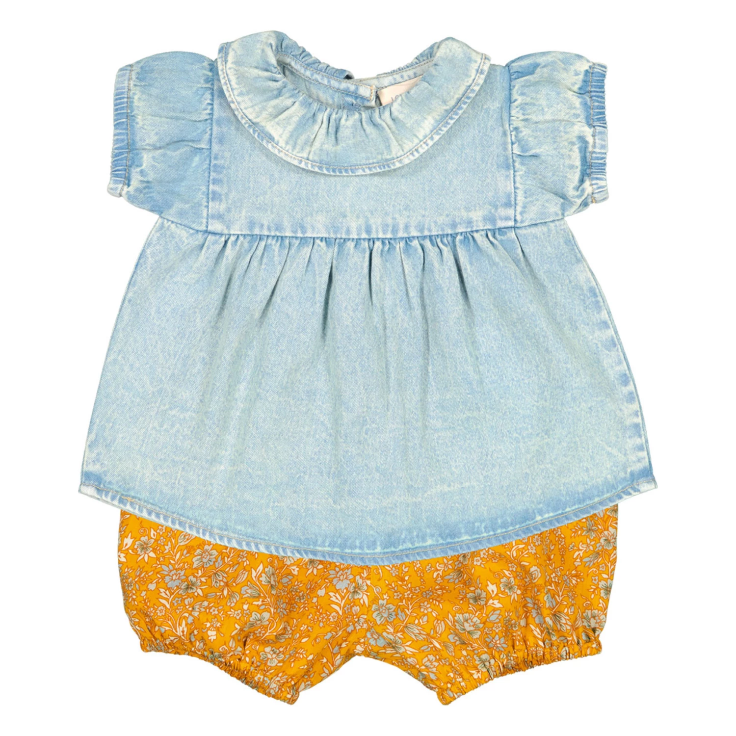 Gracie Chambray Blouse Denim blue Louis Louise Fashion Baby 2 Gracie Chambray Blouse Denim blue Louis Louise Fashion Baby - Image 2