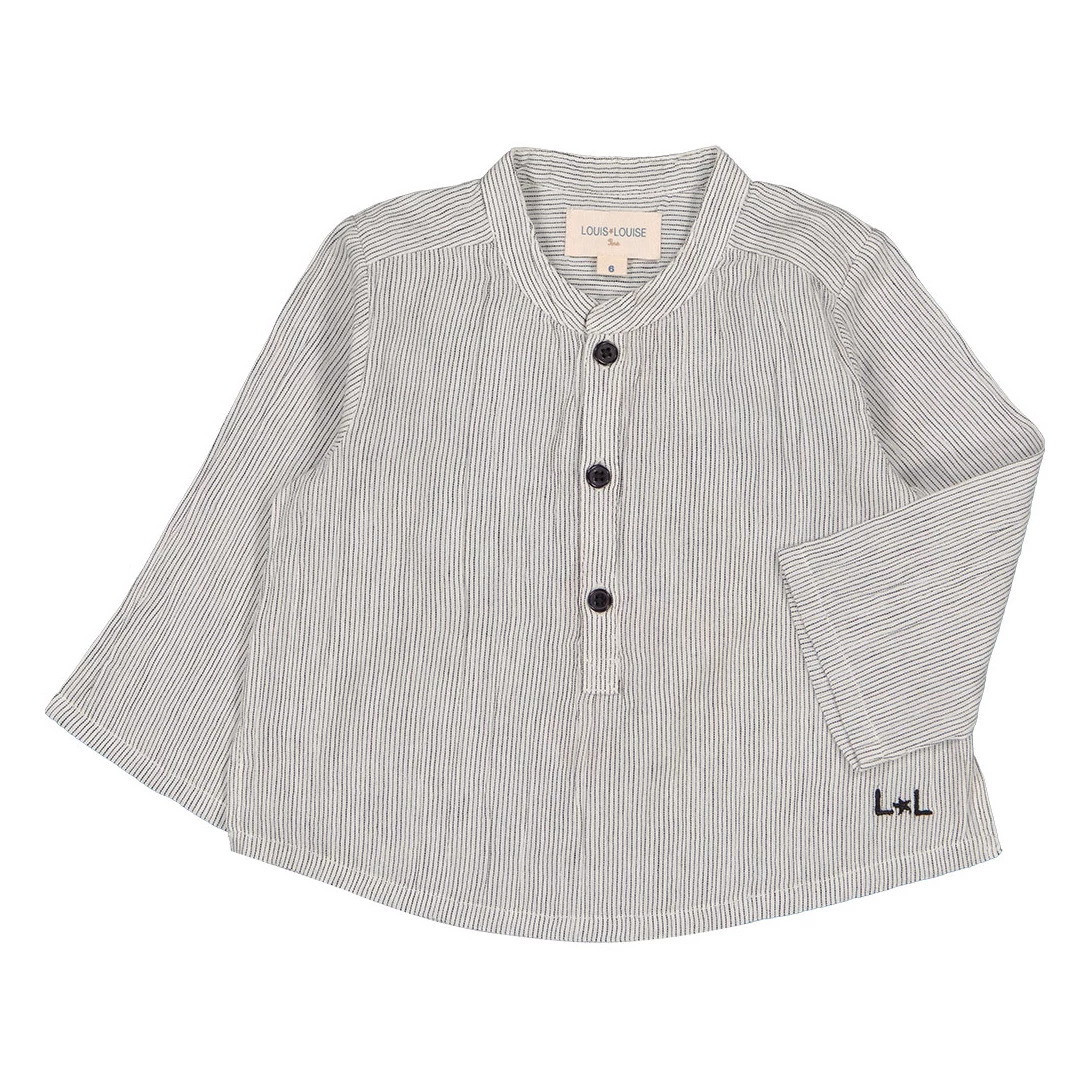 Grand-Père Striped Kurta Shirt Ecru Louis Louise Fashion Baby, Children 3 Grand-Père Striped Kurta Shirt Ecru Louis Louise Fashion Baby, Children - Image 3