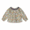Griotte Organic Cotton Exclusive Liberty Smocked Blouse Ecru Bonpoint Fashion Baby