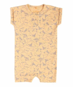 Harry Organic Cotton Playsuit Caramel Soft Gallery Fashion Baby