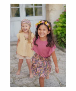 Hermance Linen T-Shirt Raspberry red Louise Misha Fashion Teen, Baby, Children -Baby Tops Elegant Store hermance linen t shirt raspberry red louise misha fashion teen baby children 3