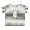 Ice Striped Organic Cotton Slub T-shirt Navy blue Búho Fashion Baby, Children