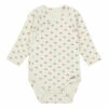 Ivy Organic Cotton Cherry Babygrow Ecru Poudre Organic Fashion Baby