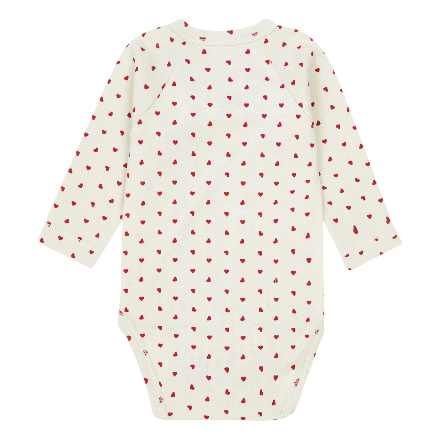 Ivy Organic Heart Cotton Heart Babygrow Ecru Poudre Organic Fashion Baby 2 Ivy Organic Heart Cotton Heart Babygrow Ecru Poudre Organic Fashion Baby - Image 2