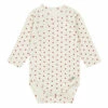 Ivy Organic Heart Cotton Heart Babygrow Ecru Poudre Organic Fashion Baby