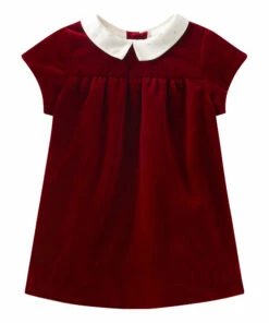Jadila Velvet Dress - Christmas Collection - Red Bonpoint Fashion Baby