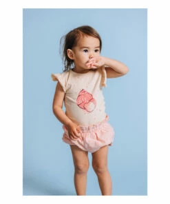 Jayda Organic Cotton T-shirt Beige Soft Gallery Fashion Baby -Baby Tops Elegant Store jayda organic cotton t shirt beige soft gallery fashion baby 1