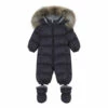 Jean Snowsuit Navy blue Moncler Fashion Baby