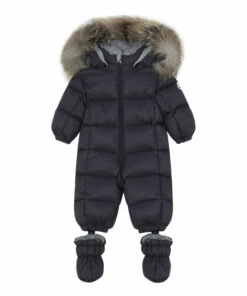 Jean Snowsuit Navy blue Moncler Fashion Baby