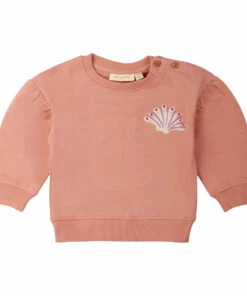 Jini Organic Cotton Sweatshirt Dusty Pink Soft Gallery Fashion Baby