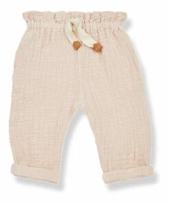 Joana Double Cotton Muslin Trousers Pale pink 1+ in the family Fashion Baby, Children