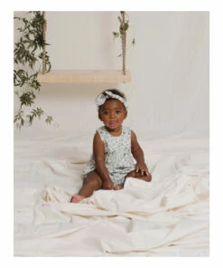 June Floral Romper Blue Rylee + Cru Fashion Baby -Baby Tops Elegant Store june floral romperjune floral romper blue rylee cru fashion baby 1