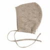 Knit Bonnet Taupe brown Tocoto Vintage Fashion Baby