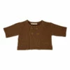 Knit Button-Up Cardigan Chocolate Zhoe & Tobiah Fashion Baby