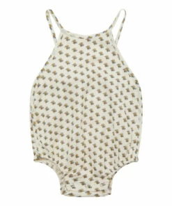 Lavendula Romper & Bonnet Set Cream Caramel Fashion Baby