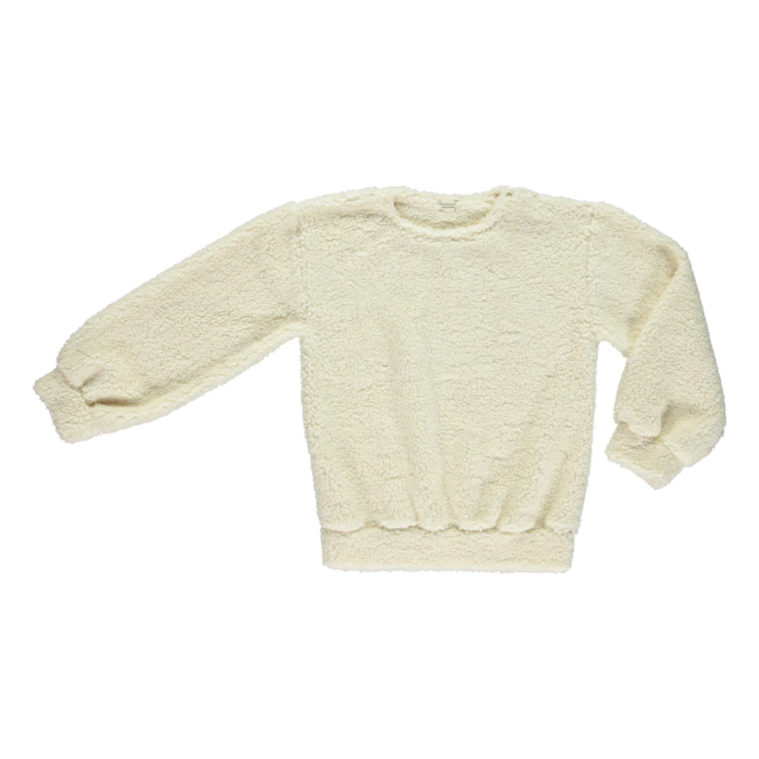 Leatherleaf Sherpa Sweatshirt Cream Poudre Organic Fashion Baby, Children 4 Leatherleaf Sherpa Sweatshirt Cream Poudre Organic Fashion Baby, Children - Image 4