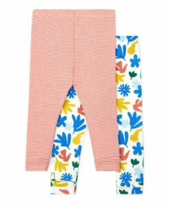 Leggings - Set of 2 Multicoloured Petit Bateau Fashion Baby 5 Leggings - Set of 2 Multicoloured Petit Bateau Fashion Baby -Baby Tops Elegant Store leggings set of 2 multicoloured petit bateau fashion baby 2