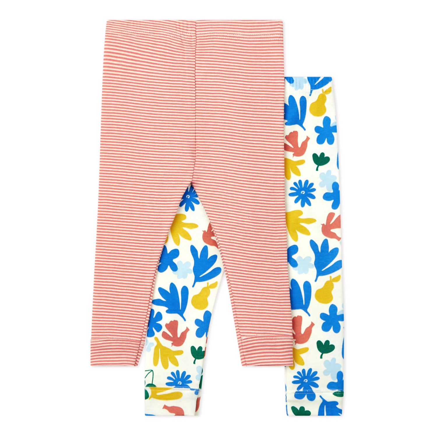 Leggings - Set of 2 Multicoloured Petit Bateau Fashion Baby 3 Leggings - Set of 2 Multicoloured Petit Bateau Fashion Baby - Image 3