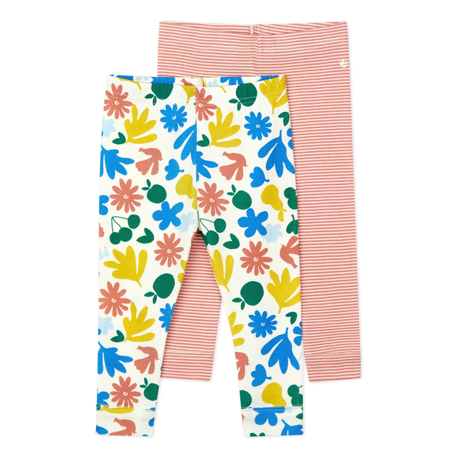 Leggings - Set of 2 Multicoloured Petit Bateau Fashion Baby 1 Leggings - Set of 2 Multicoloured Petit Bateau Fashion Baby