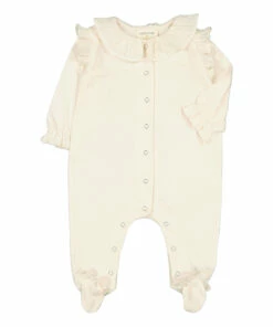 Lemon Jersey Footed Pyjamas Ecru Louis Louise Fashion Baby
