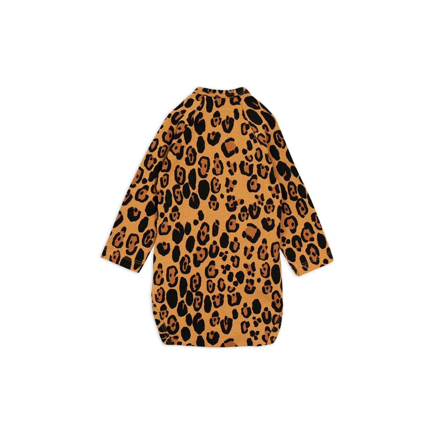 Leopard Print Wrapover Baby Bodysuit Beige Mini Rodini Fashion Baby 2 Leopard Print Wrapover Baby Bodysuit Beige Mini Rodini Fashion Baby - Image 2