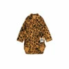 Leopard Print Wrapover Baby Bodysuit Beige Mini Rodini Fashion Baby