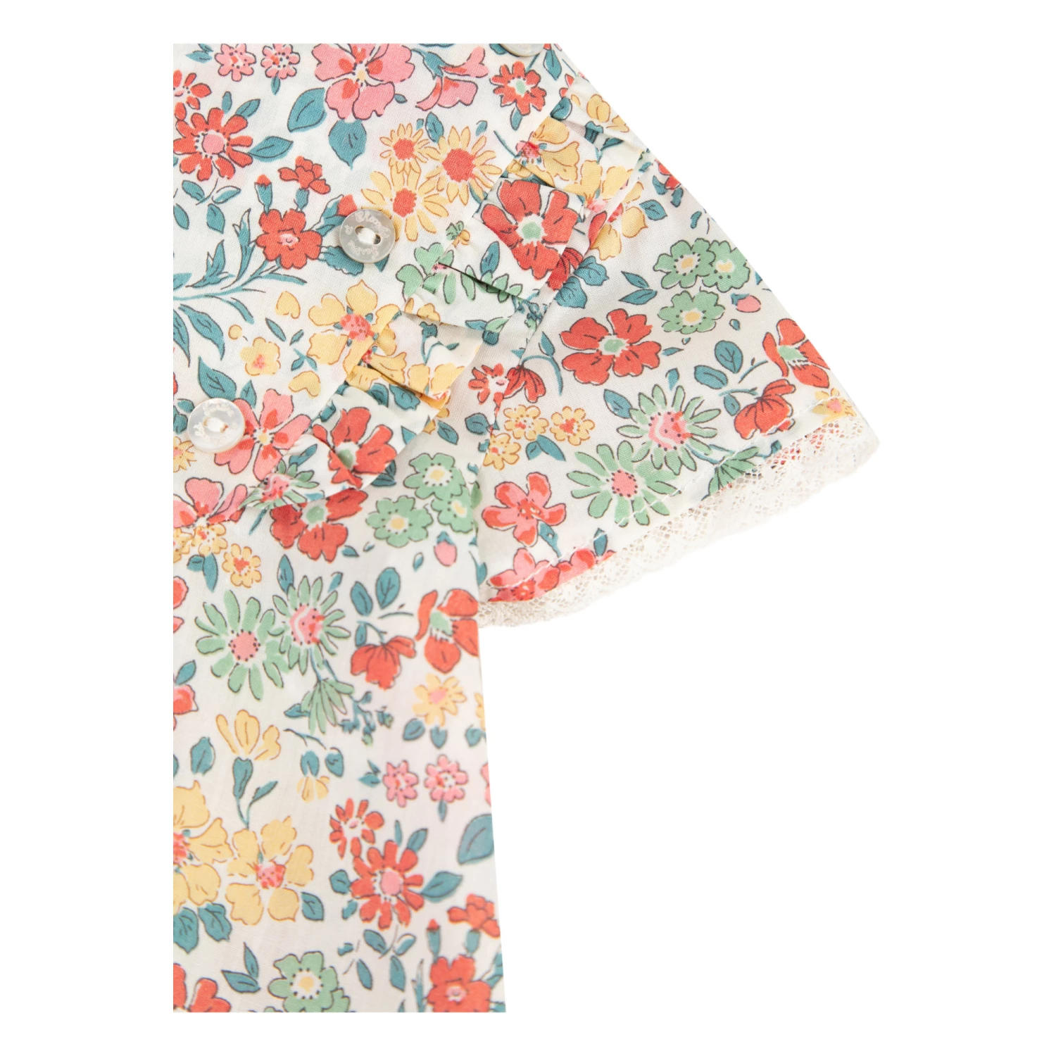 Liberty Blouse Ecru Tartine et Chocolat Fashion Baby 2 Liberty Blouse Ecru Tartine et Chocolat Fashion Baby - Image 2