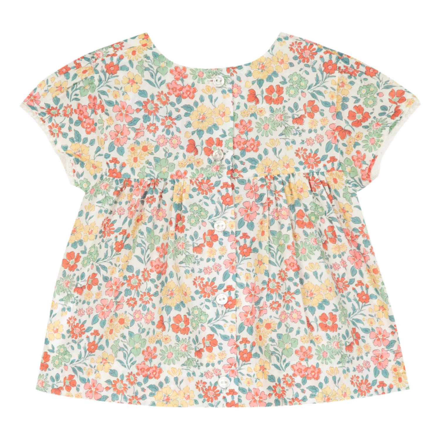 Liberty Blouse Ecru Tartine et Chocolat Fashion Baby 3 Liberty Blouse Ecru Tartine et Chocolat Fashion Baby - Image 3