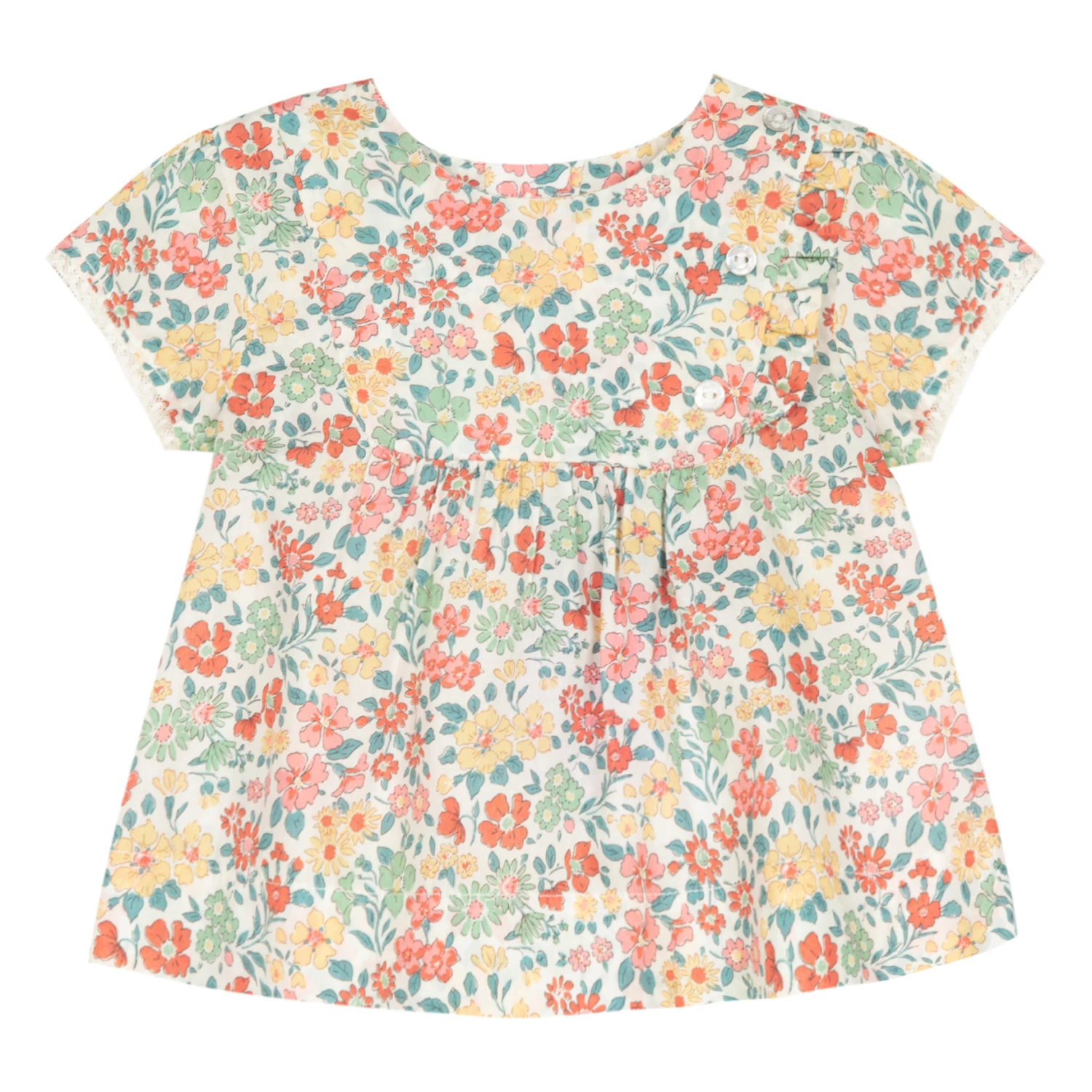 Liberty Blouse Ecru Tartine et Chocolat Fashion Baby 1 Liberty Blouse Ecru Tartine et Chocolat Fashion Baby