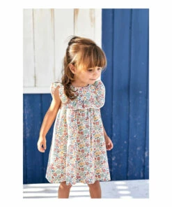 Liberty Dress Ecru Tartine et Chocolat Fashion Baby -Baby Tops Elegant Store liberty dress ecru tartine et chocolat fashion baby 2