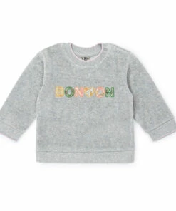 Liberty Velour Sweatshirt Heather grey Bonton Fashion Baby, Children