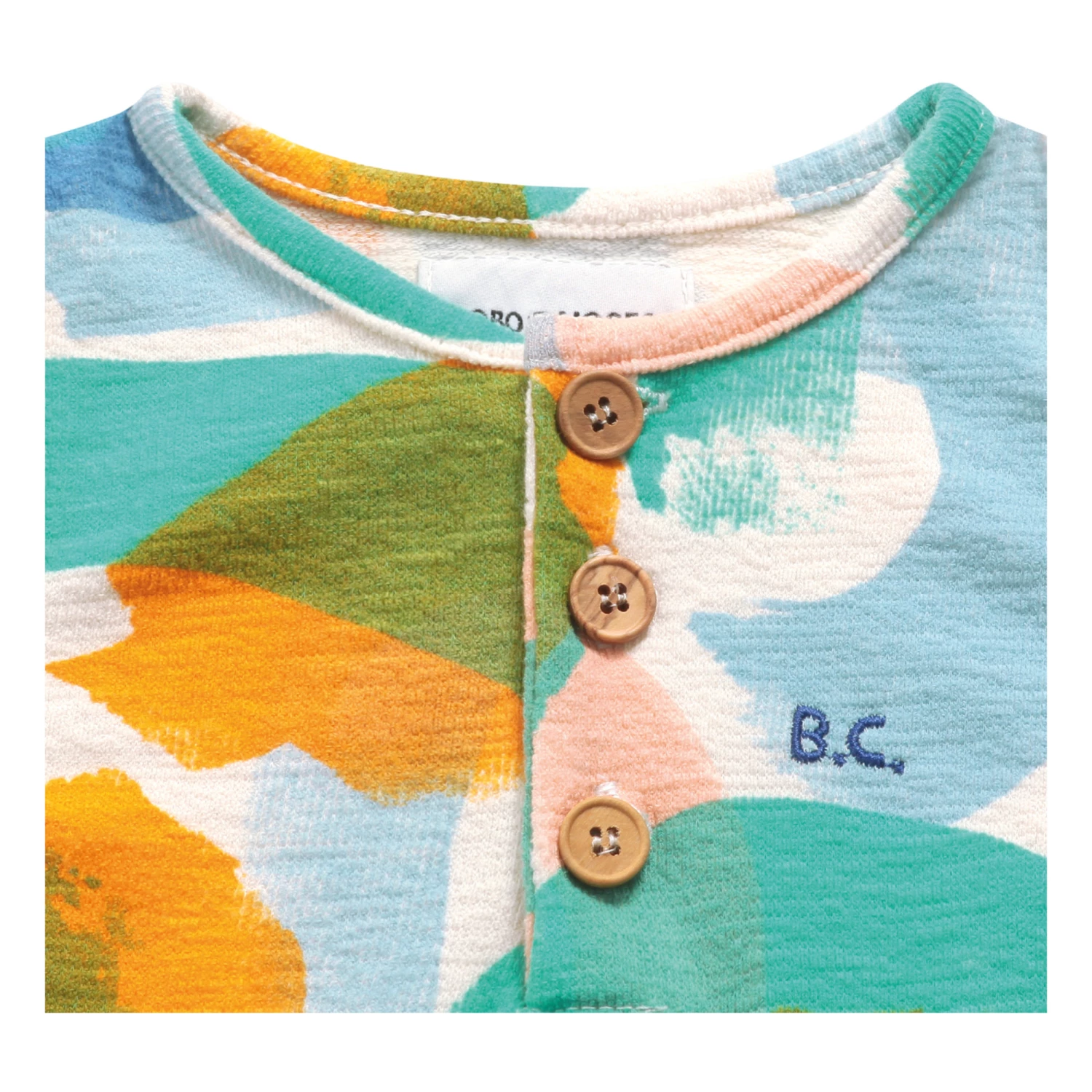 Lightweight Organic Fleece Playsuit Ecru Bobo Choses Fashion Baby 2 Lightweight Organic Fleece Playsuit Ecru Bobo Choses Fashion Baby - Image 2