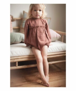 Lily Cotton Muslin Romper Dusty Pink Marlot Paris Fashion Baby 14 Lily Cotton Muslin Romper Dusty Pink Marlot Paris Fashion Baby -Baby Tops Elegant Store lily cotton muslin romper dusty pink marlot paris fashion baby 6