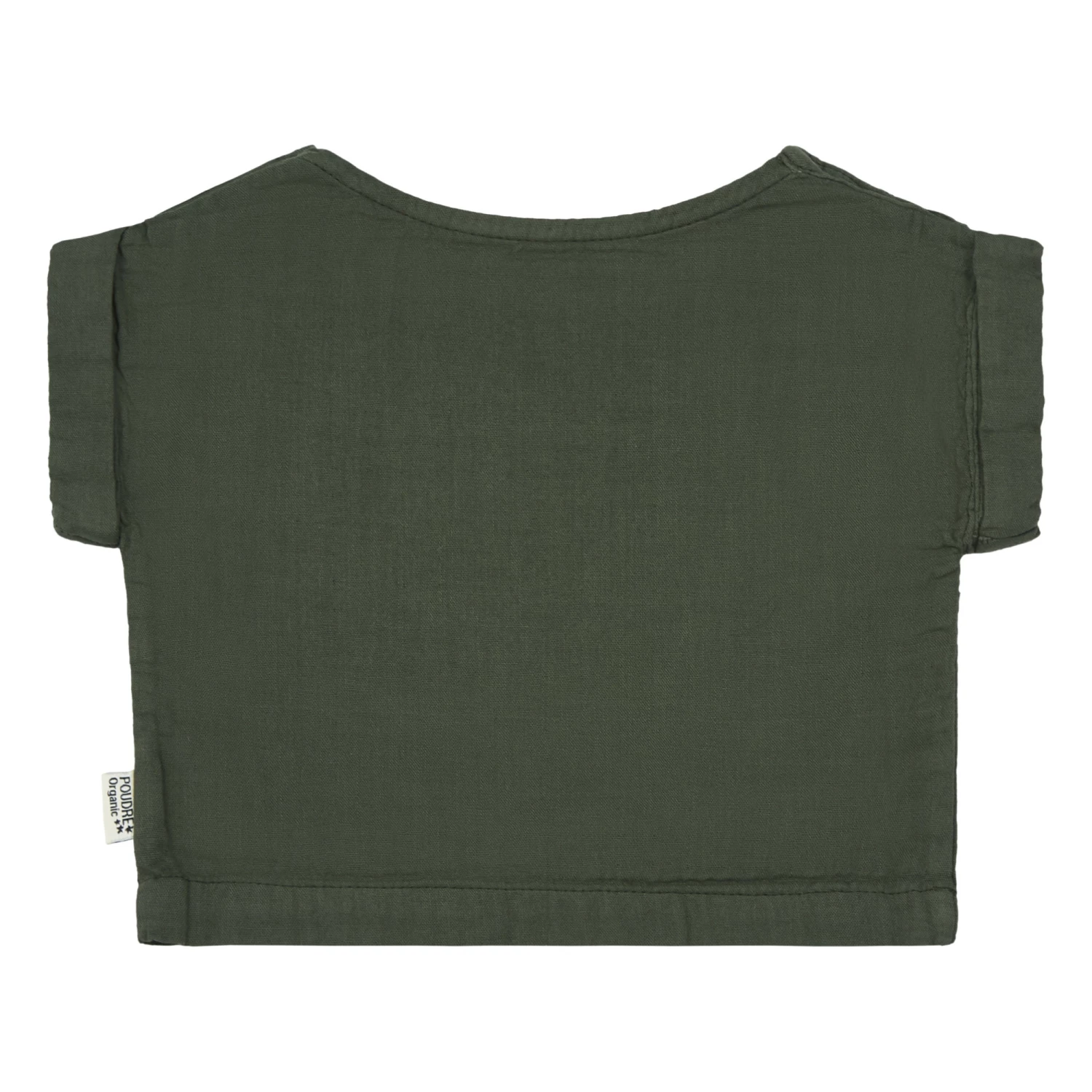 Line Double Organic Cotton Muslin Blouse Dark green Poudre Organic Fashion Baby, Children 2 Line Double Organic Cotton Muslin Blouse Dark green Poudre Organic Fashion Baby, Children - Image 2