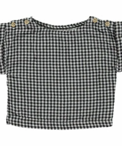 Line Double Organic Cotton Muslin Blouse Ecru Poudre Organic Fashion Baby, Children