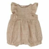 Linen and Cotton Striped Romper Pink Zhoe & Tobiah Fashion Baby