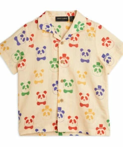 Linen and Organic Cotton Shirt Beige Mini Rodini Fashion Baby, Children