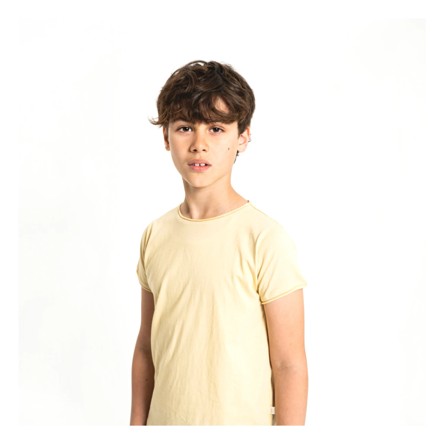 Linen and Organic Cotton T-shirt Beige Minimalisma Fashion Baby, Children 2 Linen and Organic Cotton T-shirt Beige Minimalisma Fashion Baby, Children - Image 2