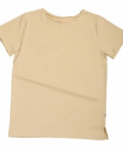 Linen and Organic Cotton T-shirt Beige Minimalisma Fashion Baby, Children