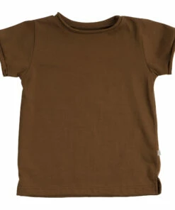 Linen and Organic Cotton T-shirt Chocolate Minimalisma Fashion Baby, Children