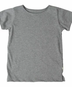 Linen and Organic Cotton T-shirt Grey Minimalisma Fashion Baby, Children